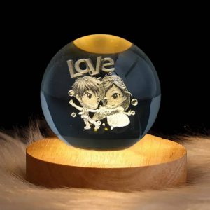 گوی کریستالی دختر پسر لاو قطر 8 سانت کد 1362