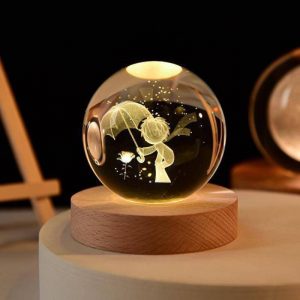 گوی کریستالی شازده کوچولو قطر 8 سانت کد 1525